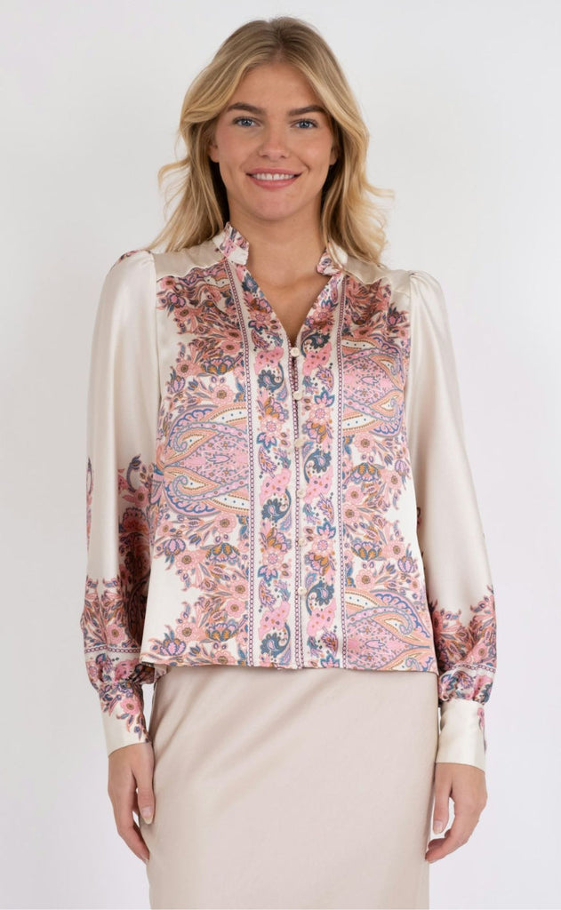 Neo Noir Blouse - Massima Paisley - light Pink