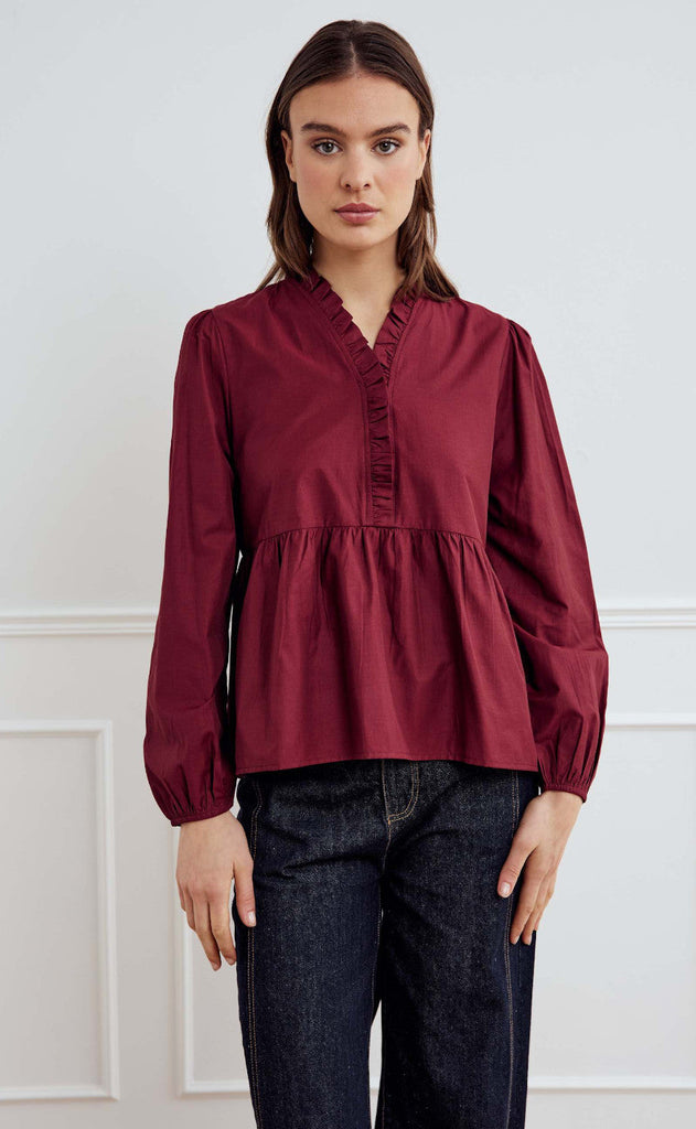 Noella Bluse - Matti - Dusty Mahogany