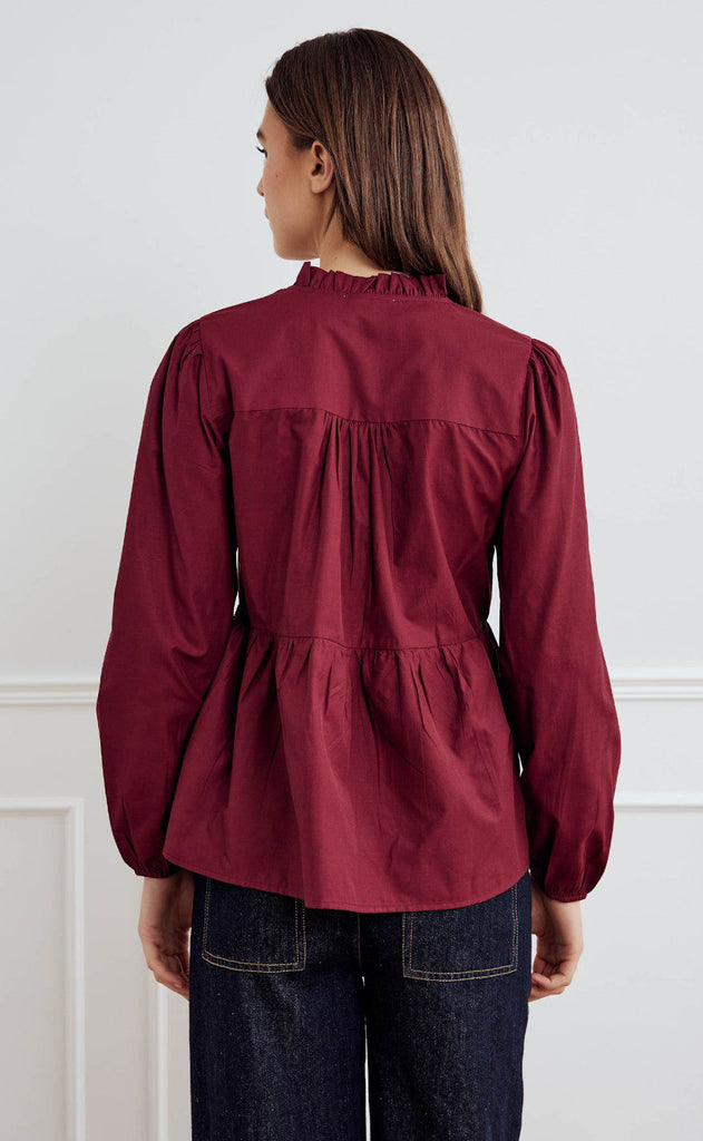 Noella Bluse - Matti - Dusty Mahogany