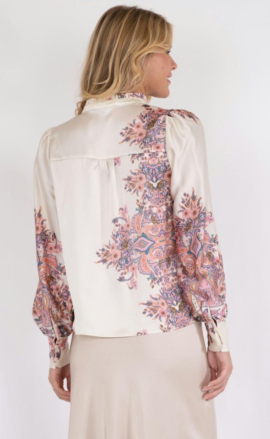 Neo Noir Blouse - Massima Paisley - light Pink