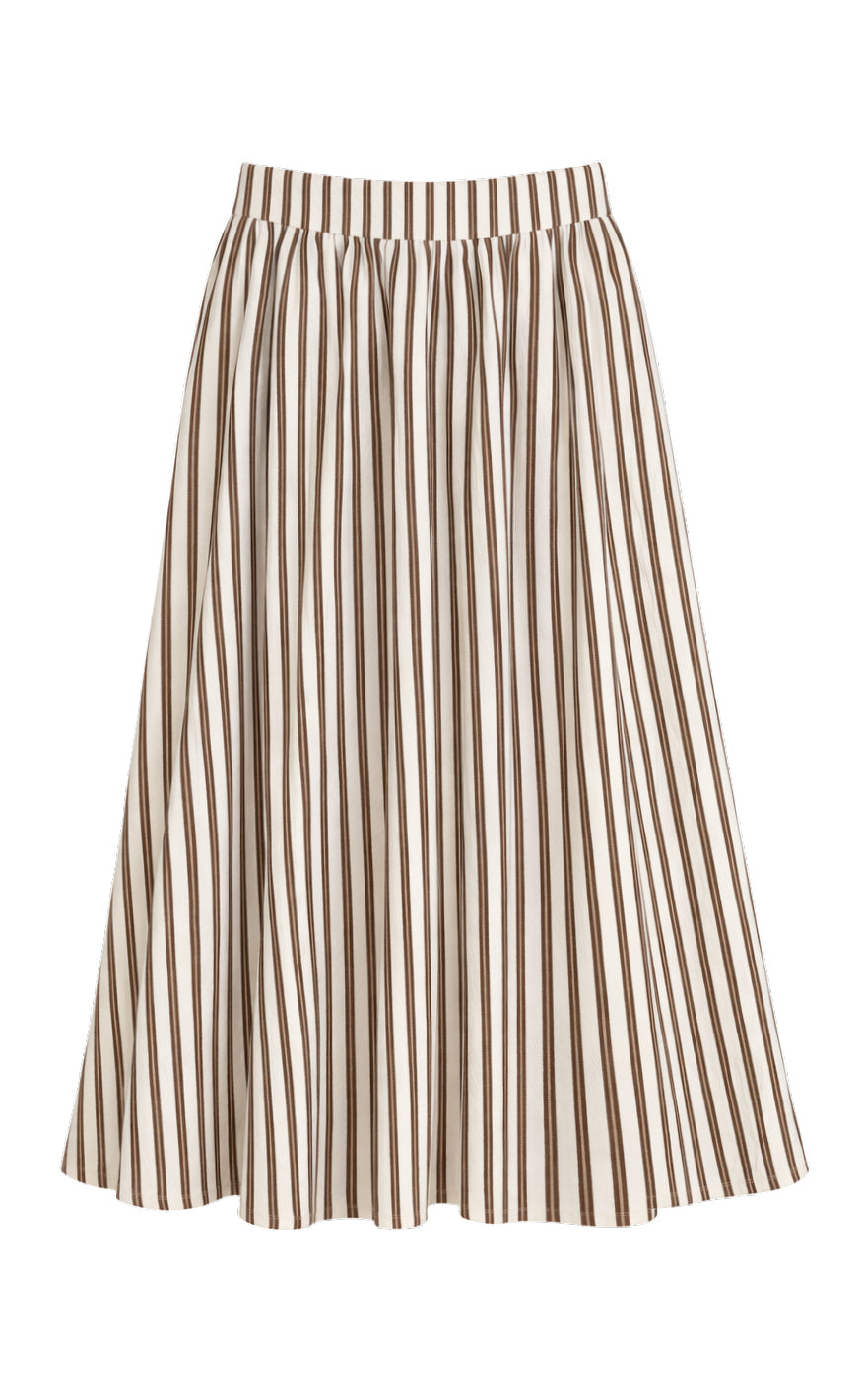 Say INA Copenhagen Skjørt - Lucia - White / Brown Striped