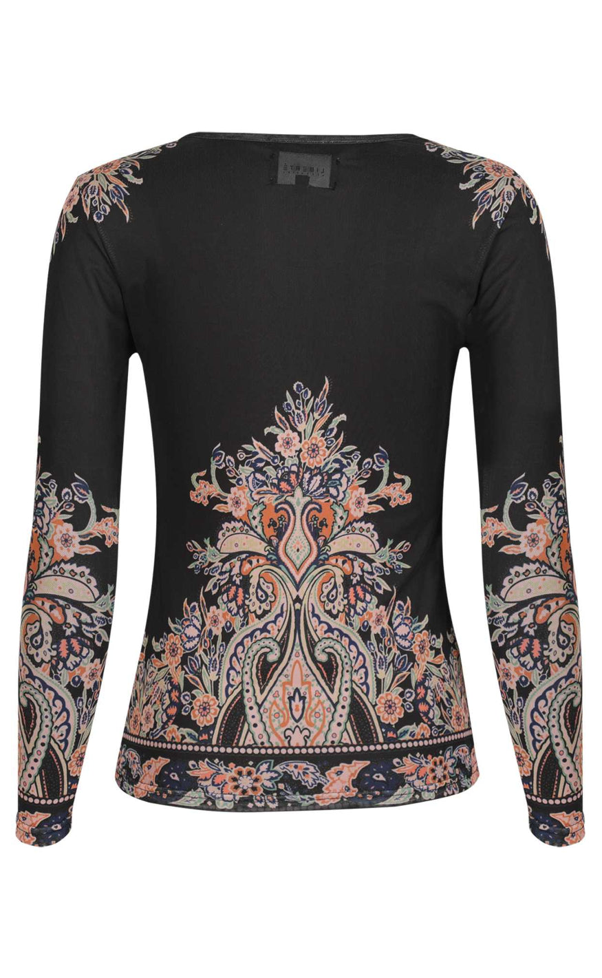 Liberte T-Shirt - Mesh LS - Black Paisley