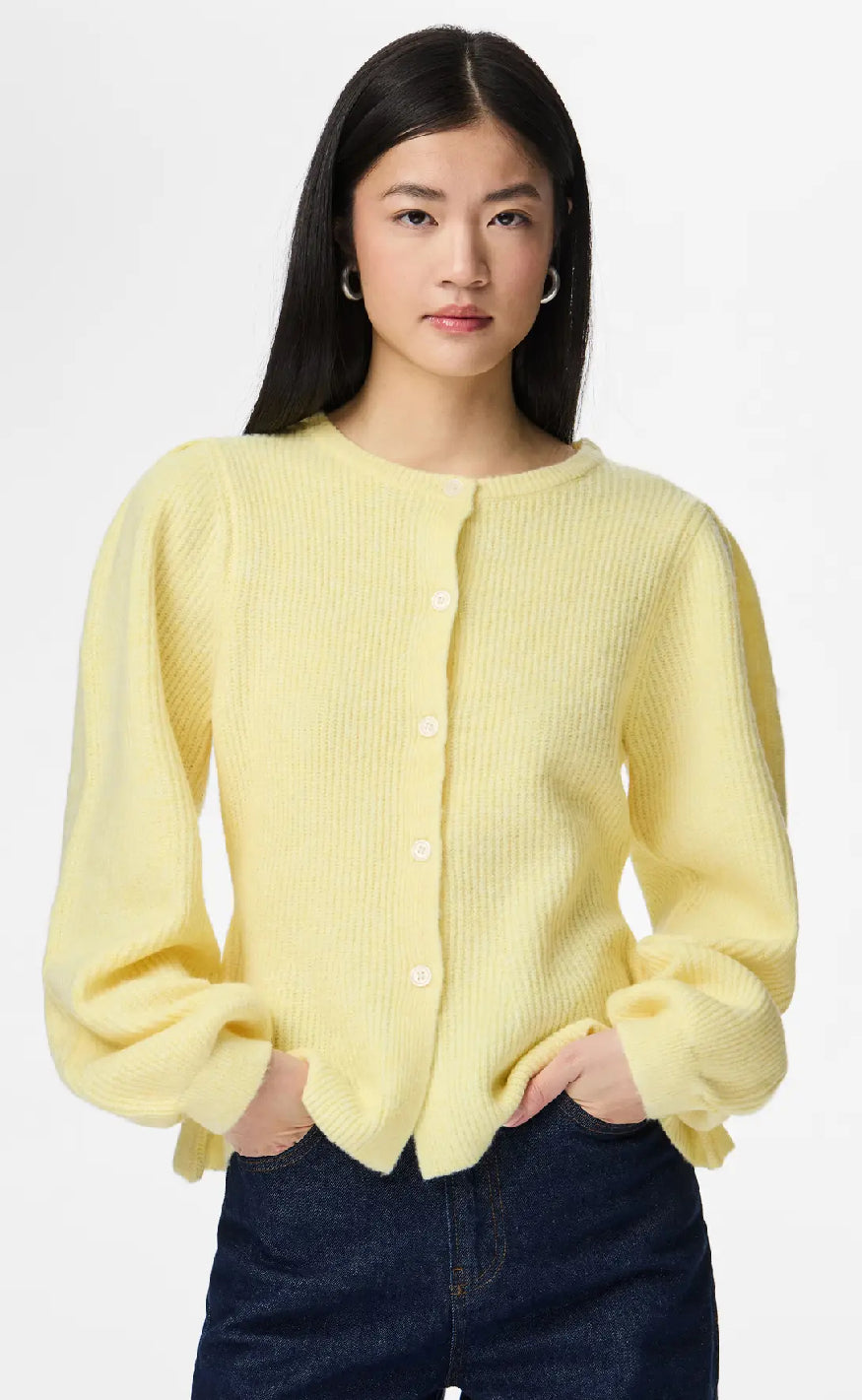 Pieces Cardigan - Silly - Pale Banana Melange