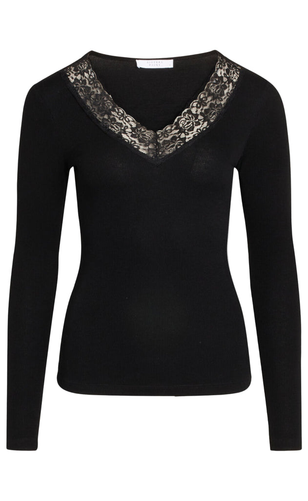 Sisters Point Bluse - Pansy-LS - Black