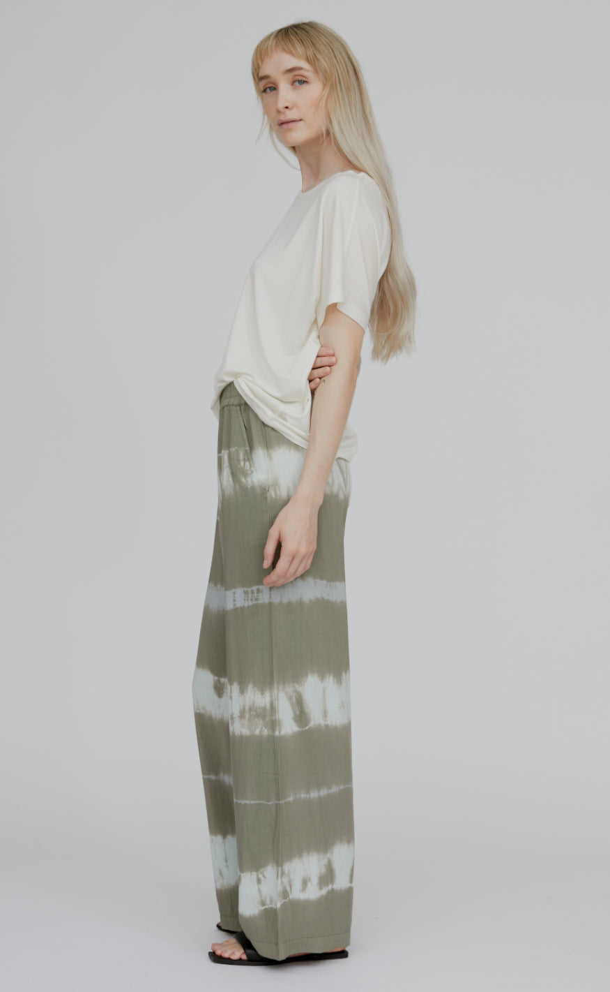 Basic Apparel Bukser - Orchid - Tie Dye Vetiver