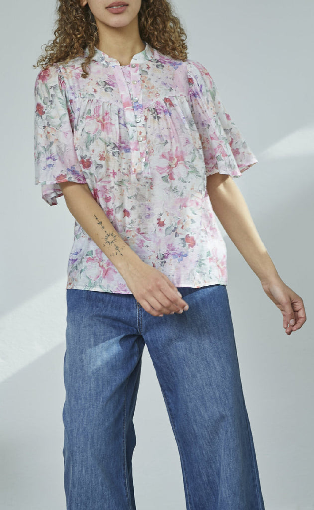 Love & Divine Bluse - Love1123-7 - Pastel Flower