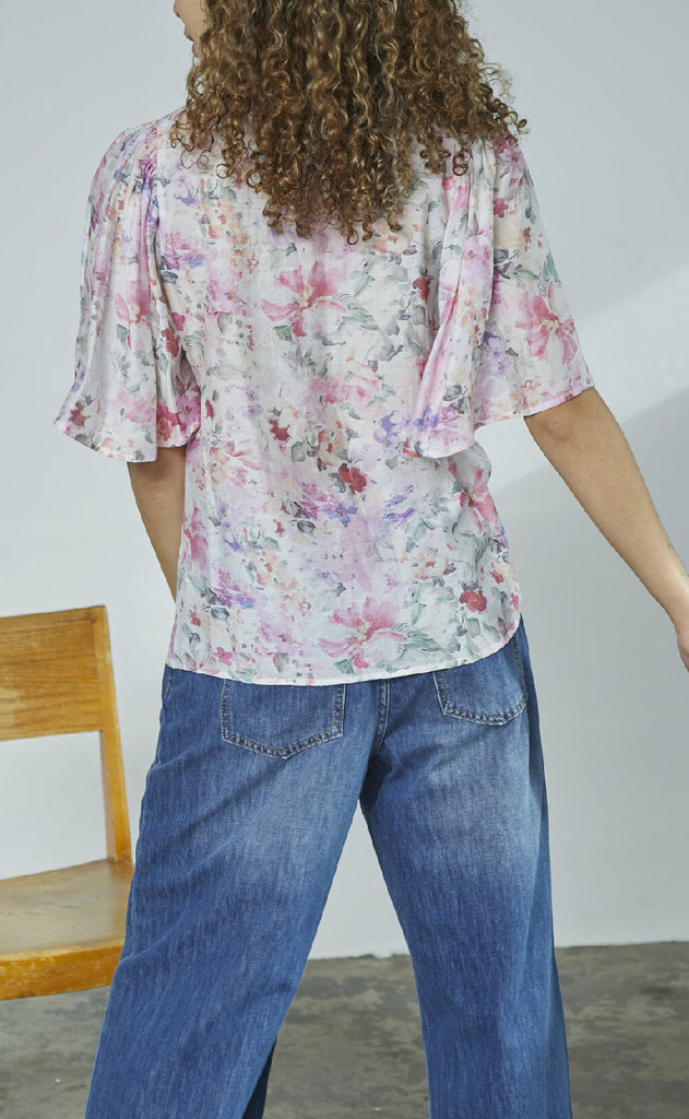 Love & Divine Bluse - Love1123-7 - Pastel Flower