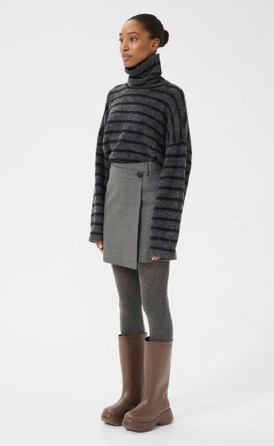 Gestuz Skjørt - Paula - Dark Grey Melange