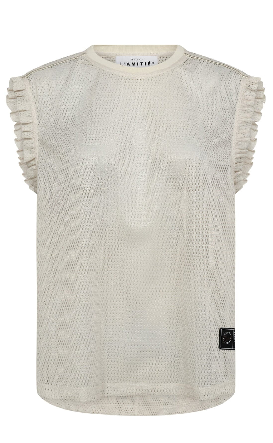 Haute L'Amitié Topp - Drift Frill  -  Pearl