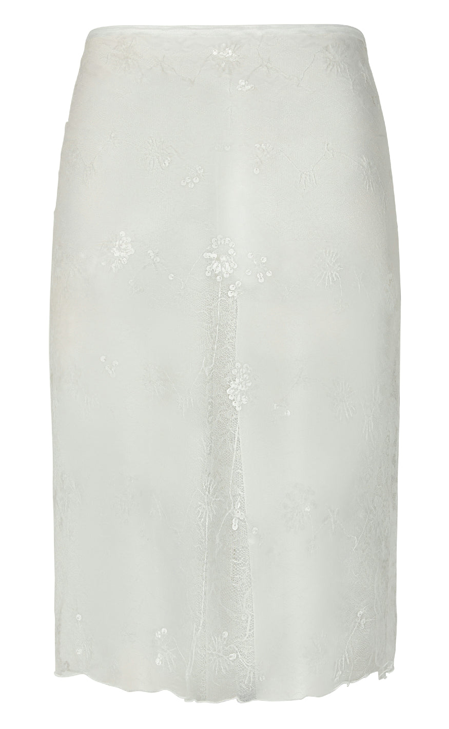 Pieces Skjørt - Natasja - Bright White