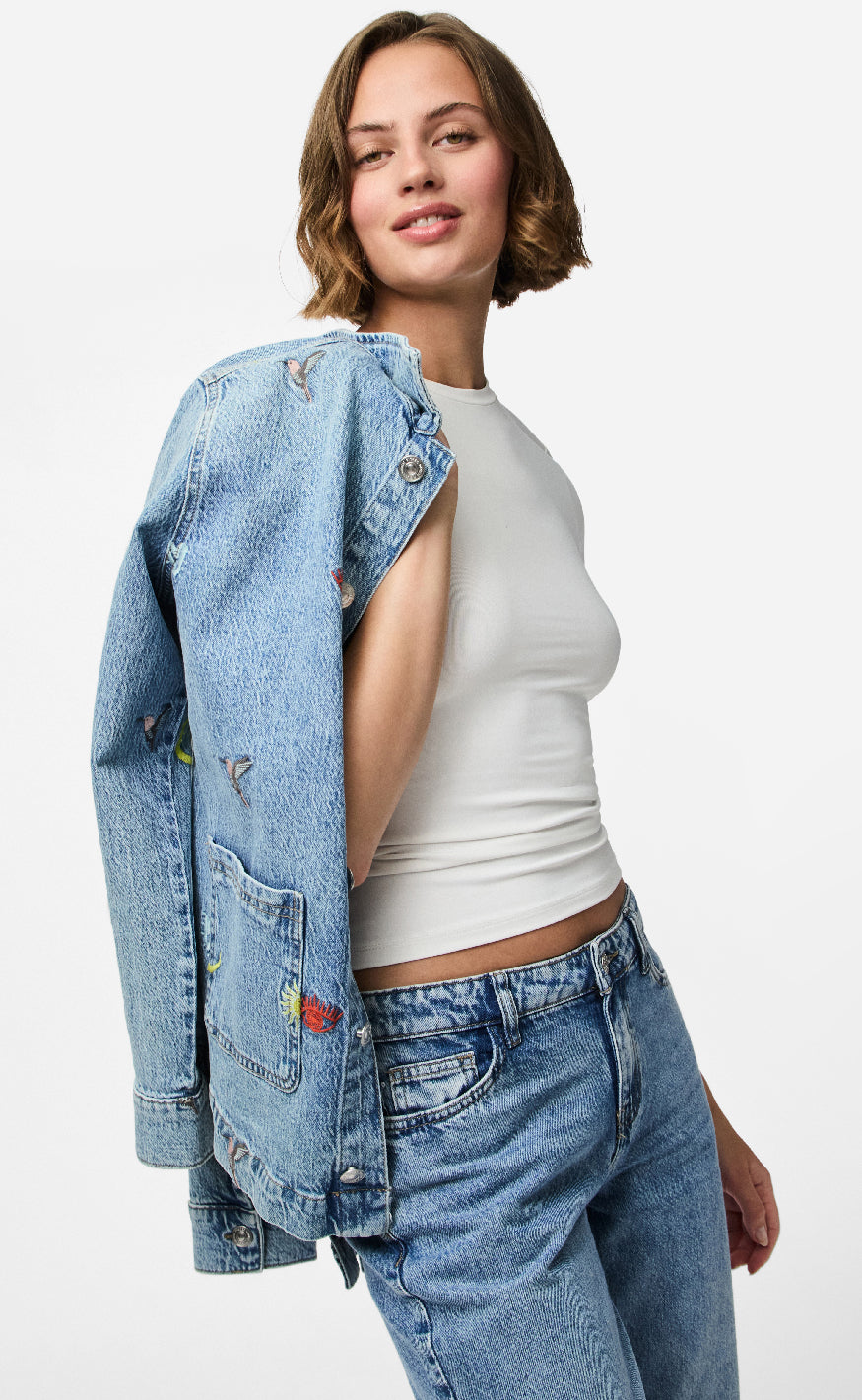 Pieces Jakke - Jidi - Medium Blue Denim
