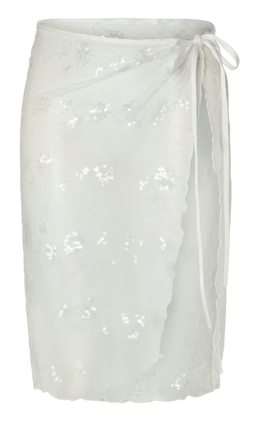Pieces Skjørt - Natasja - Bright White