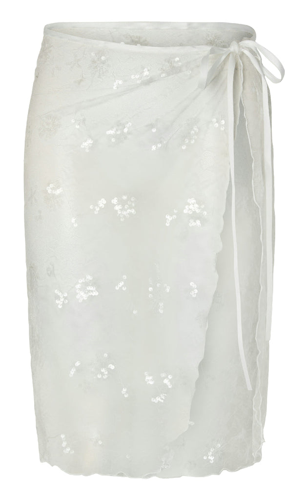 Pieces Skjørt - Natasja - Bright White