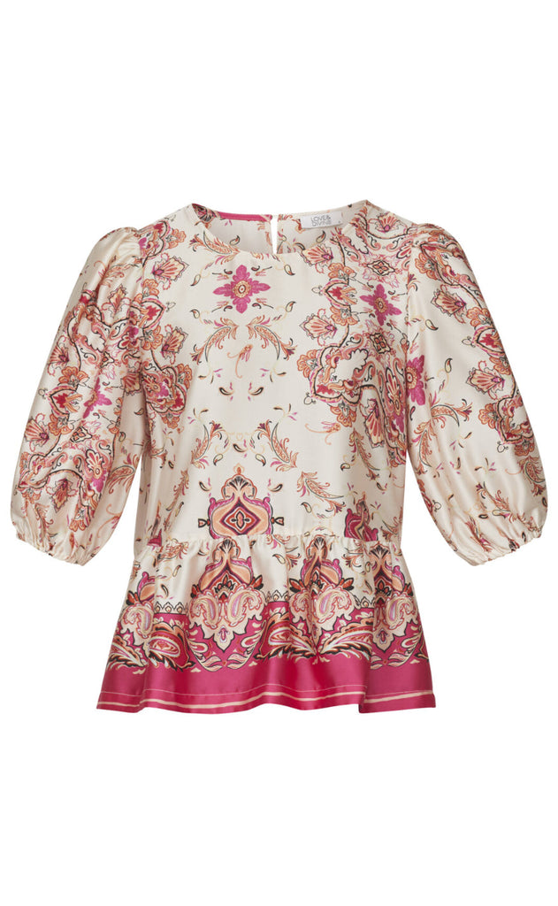 Love & Divine Bluse - Love1155-1 - Pink Paisley