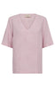 Freequent Bluse - Lava - Off White w. Fuchsia Pink