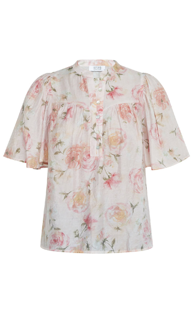 Love & Divine Bluse - Love1123-8 - Coral Flower