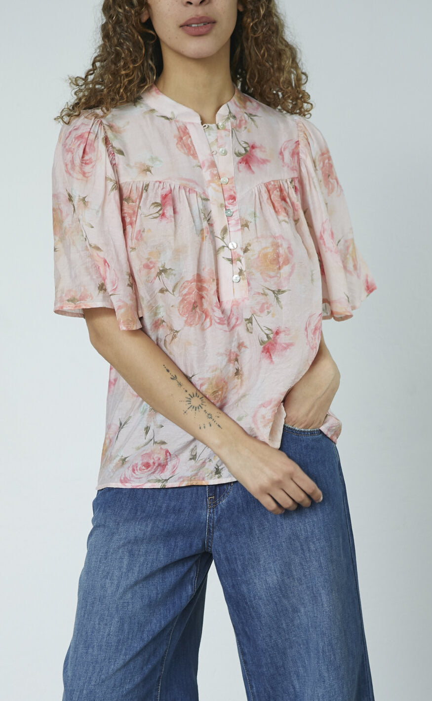 Love & Divine Bluse - Love1123-8 - Coral Flower