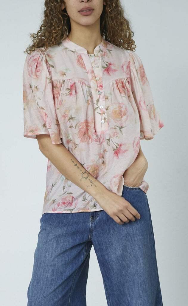 Love & Divine Bluse - Love1123-8 - Coral Flower
