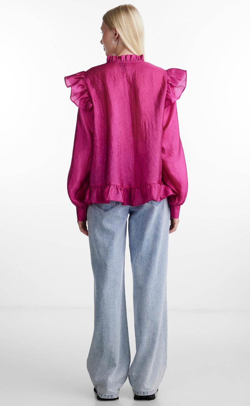 Pieces Bluse - Sun - Festival Fuchsia