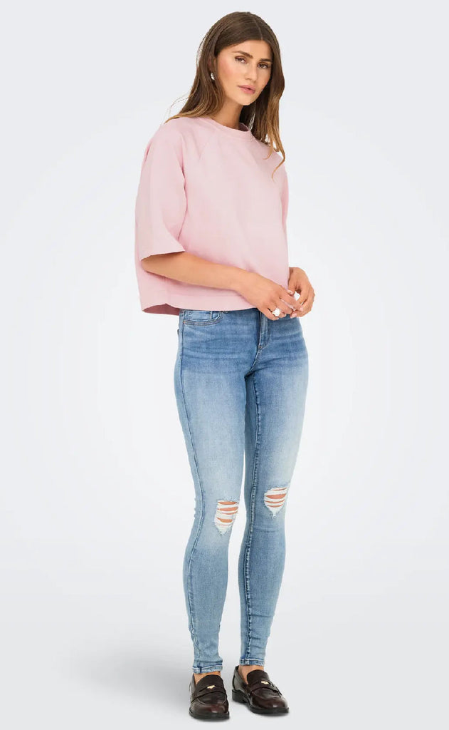 ONLY Bluse - Dasie Raglan - Chalk Pink