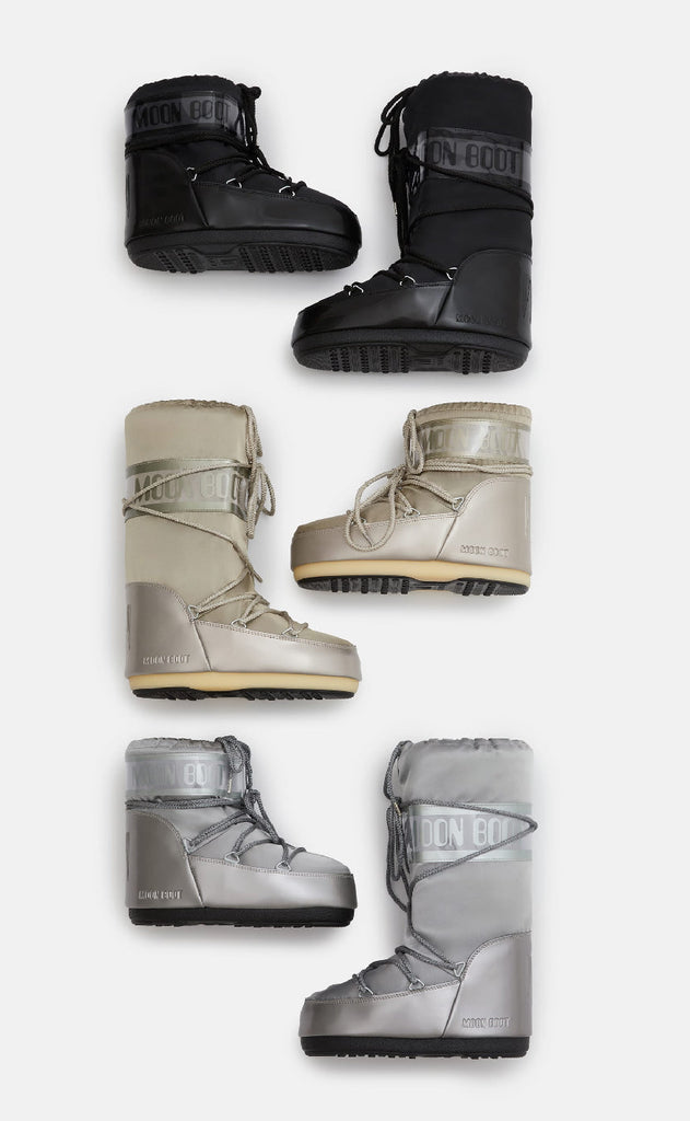 Moon Boot Støvler - Icon Low Glance - Platinum