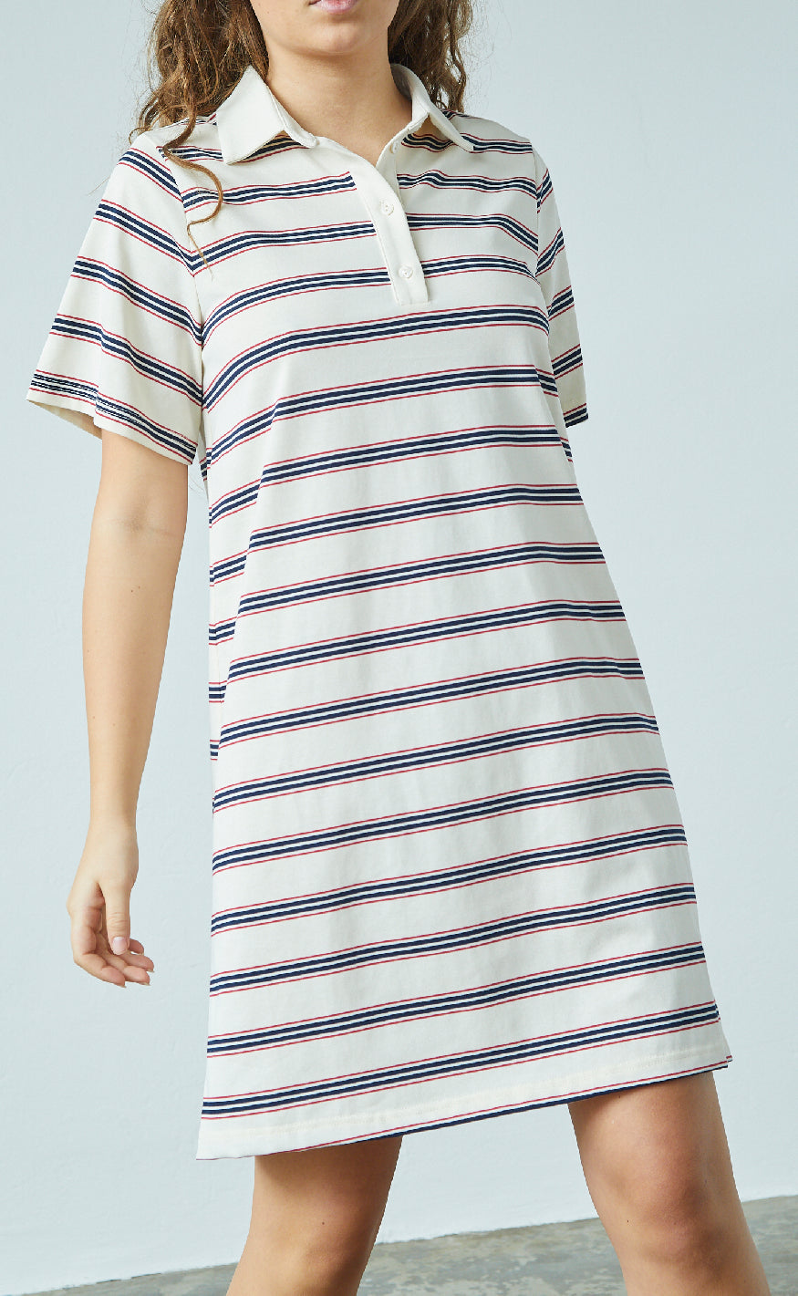Love & Divine Kjole - Love1349 - Cream/Stripe
