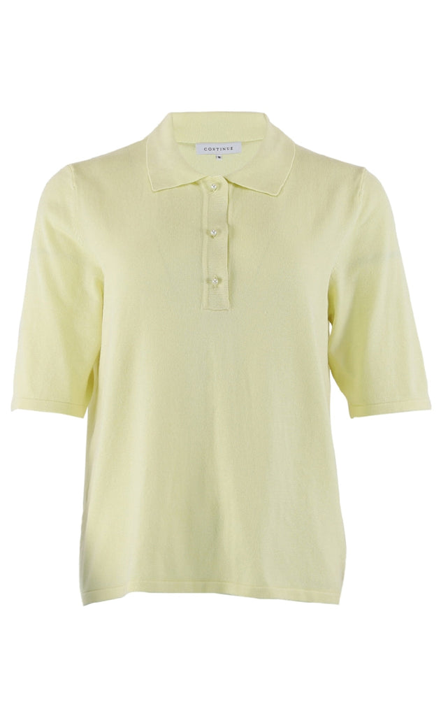 Continue Bluse - Diane Polo - Light Citrus