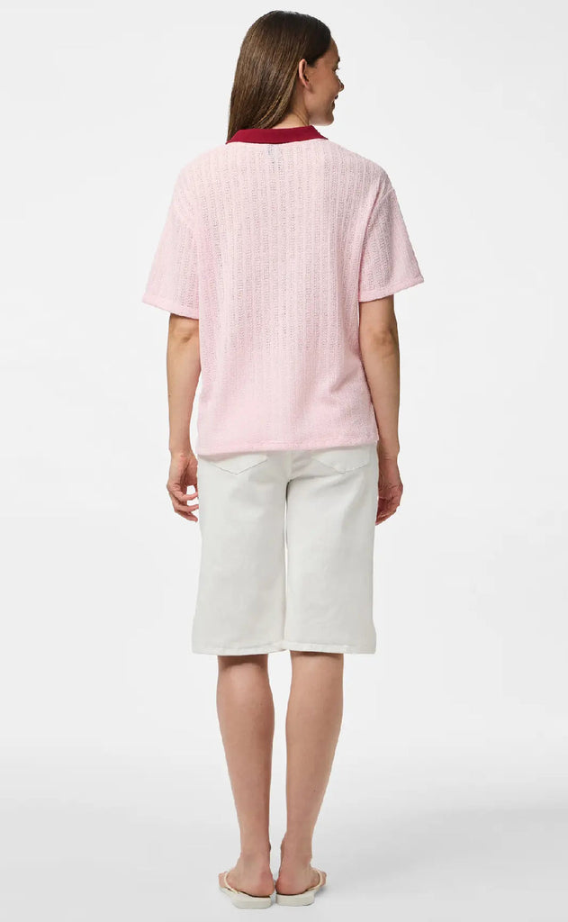 PIECES Bluse - Alysia - Pink Tulle/Rhubarb