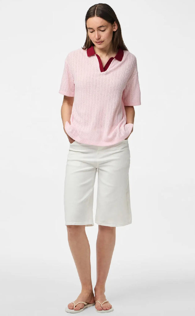 PIECES Bluse - Alysia - Pink Tulle/Rhubarb