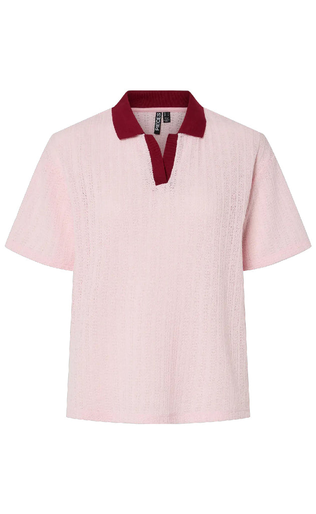PIECES Bluse - Alysia - Pink Tulle/Rhubarb