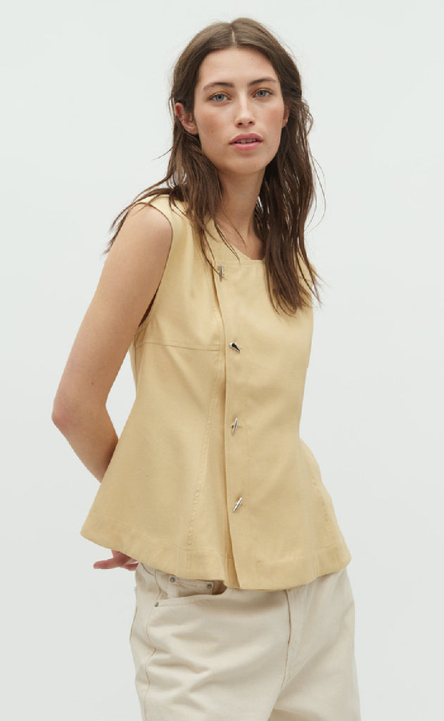 Global Funk Bluse - Pammi-G - Butter Yellow Melange