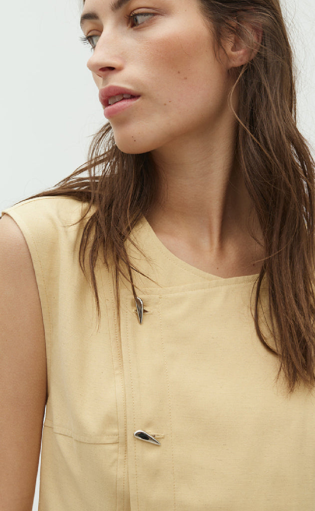 Global Funk Bluse - Pammi-G - Butter Yellow Melange