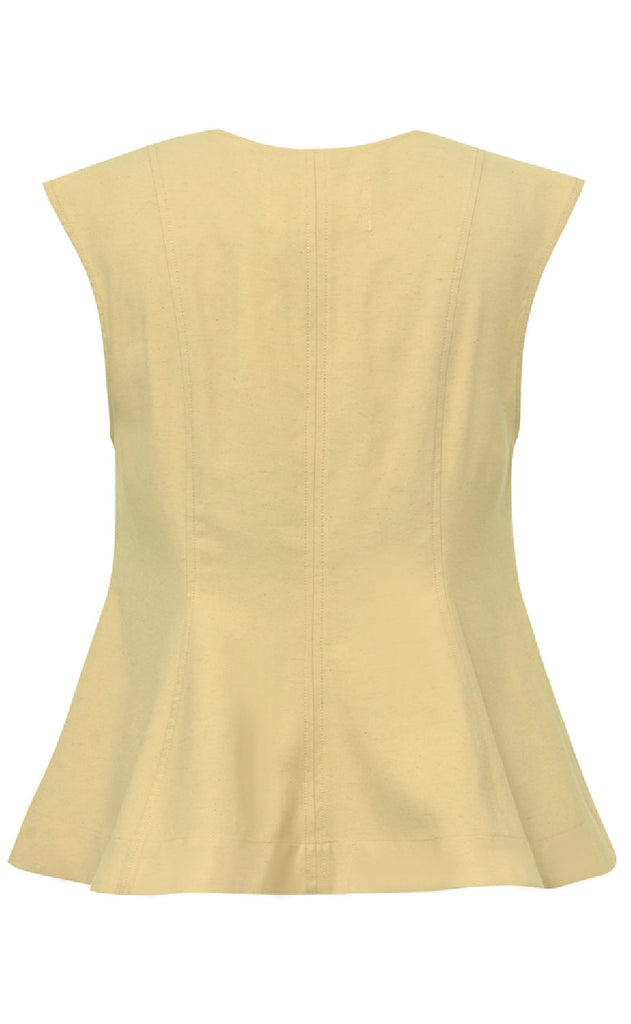 Global Funk Bluse - Pammi-G - Butter Yellow Melange