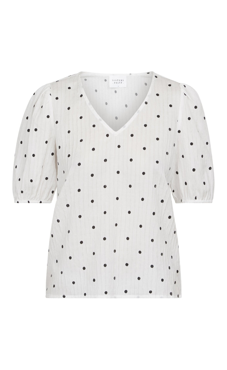 Sisters Point Topp - Esca-SS - Off White/Black