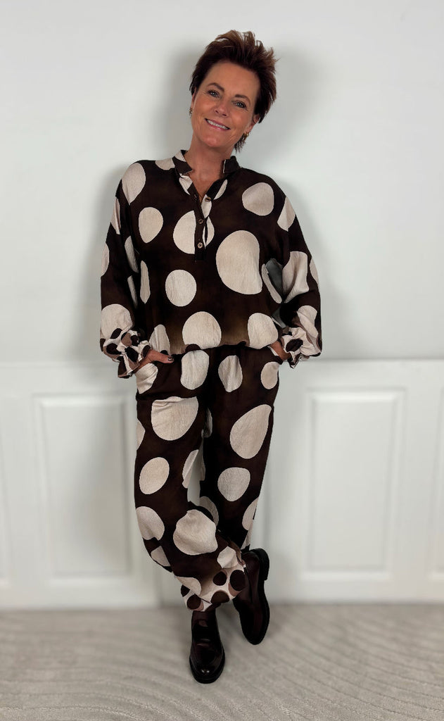 Marta Du Chateau Bluse - Aspen - Marrone