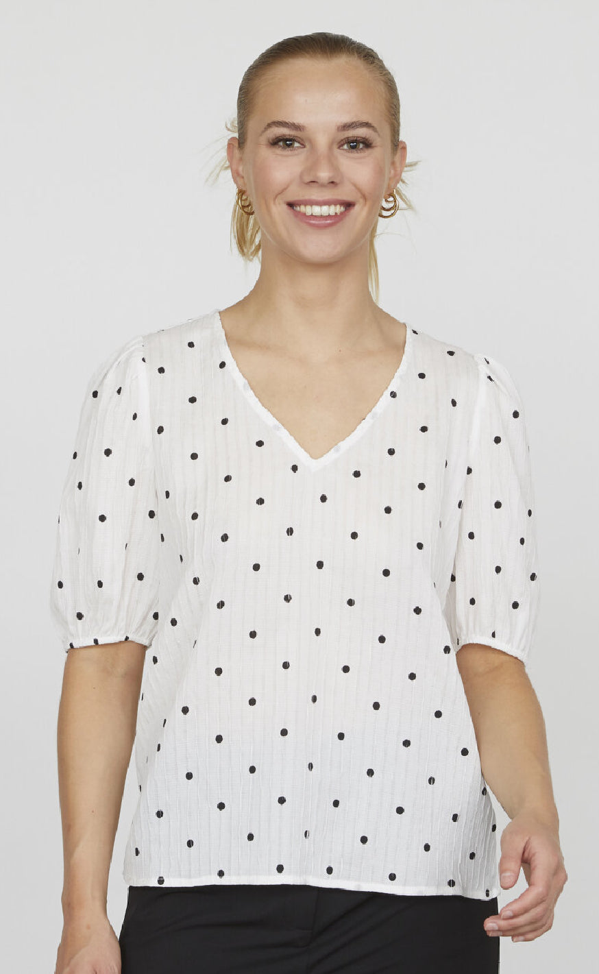 Sisters Point Topp - Esca-SS - Off White/Black