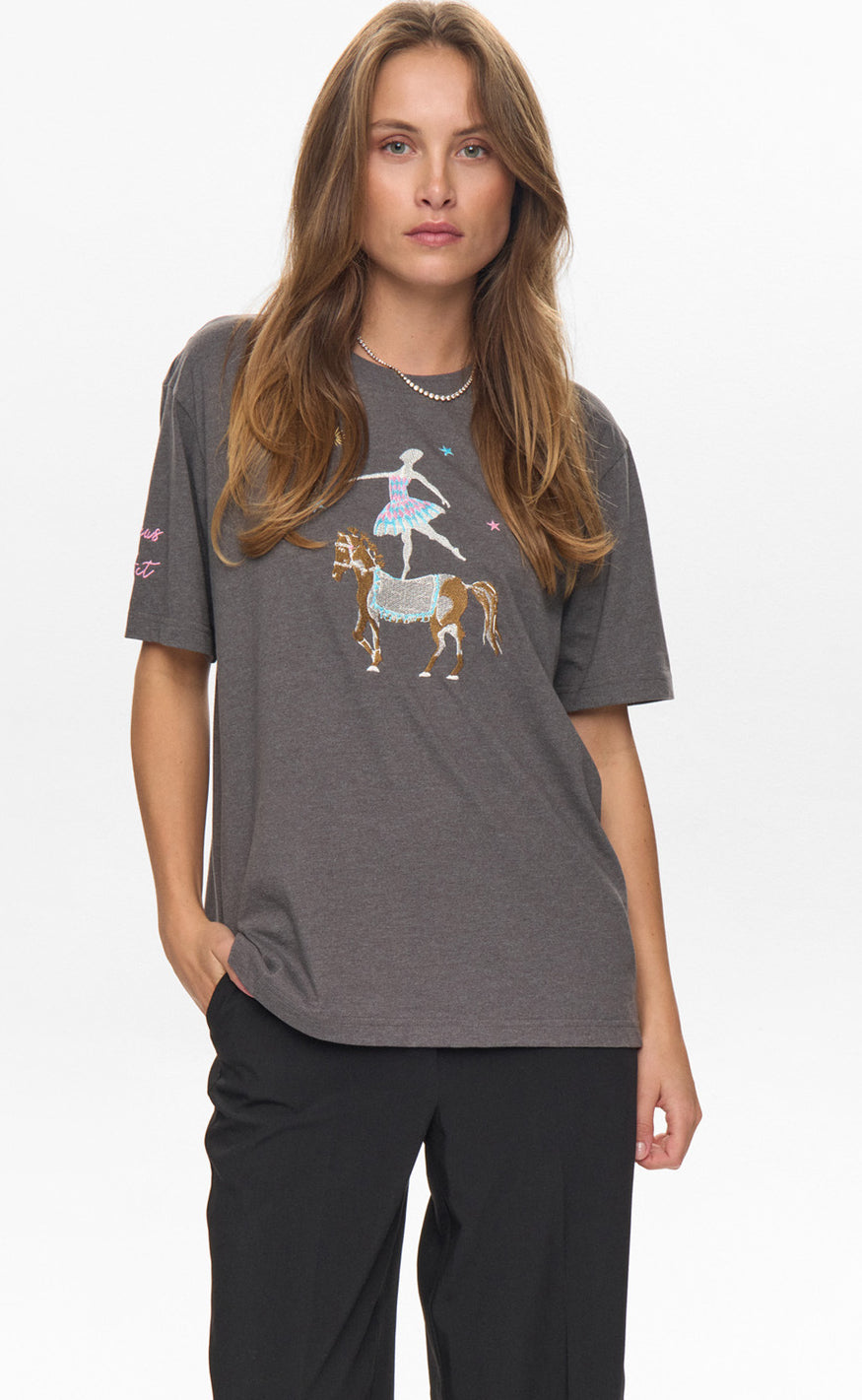 Nümph T-shirt - Prima - Dark Grey Melange