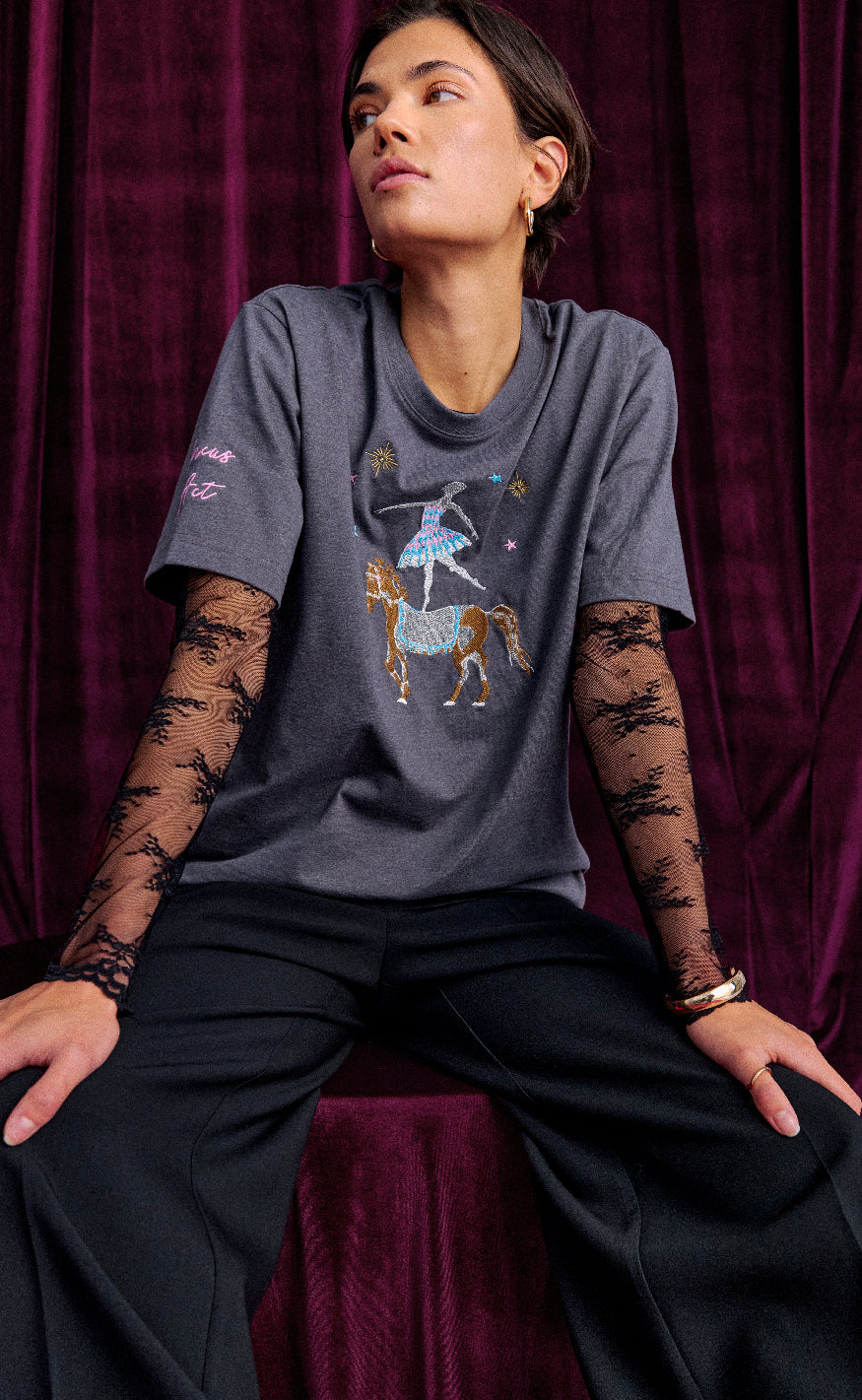 Nümph T-shirt - Prima - Dark Grey Melange