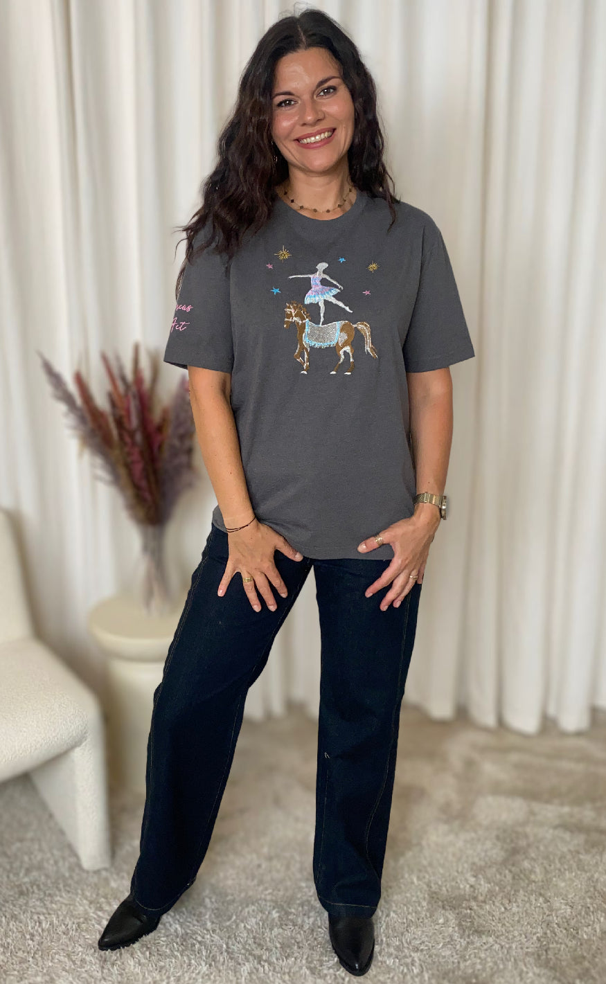 Nümph T-shirt - Prima - Dark Grey Melange