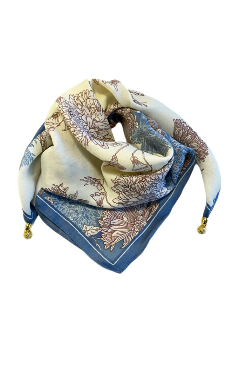 Tim & Simonsen Skjerf - Franny Jewelry - Blue Flower