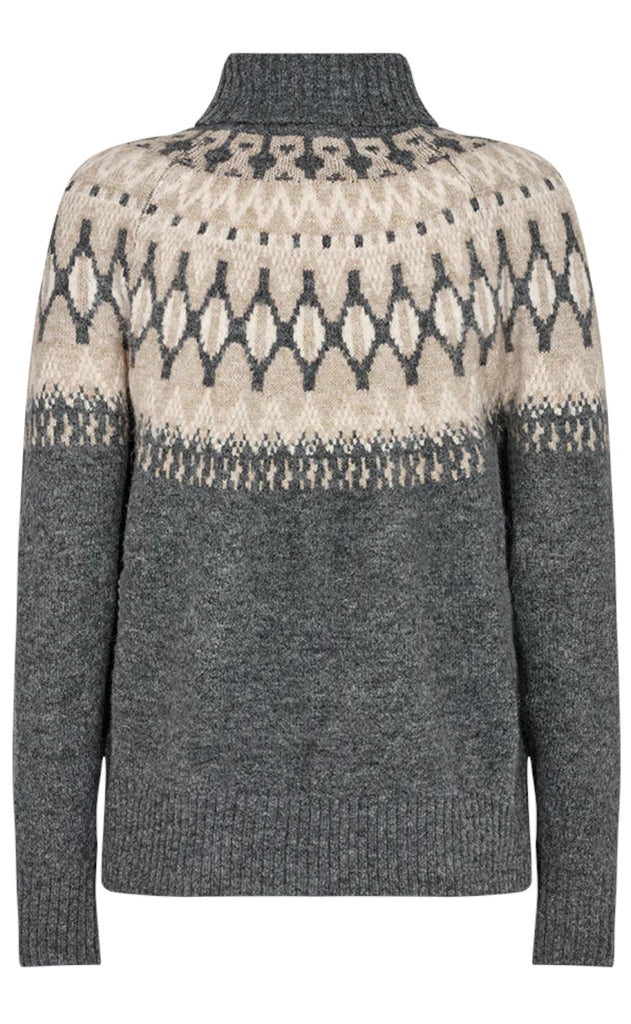 FreeQuent Pullover pullover - Merla - Dark Grey mel W. Light Grey Mel