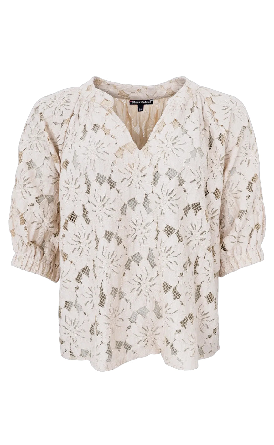 Black Colour Bluse - Nelly Flower - Champange