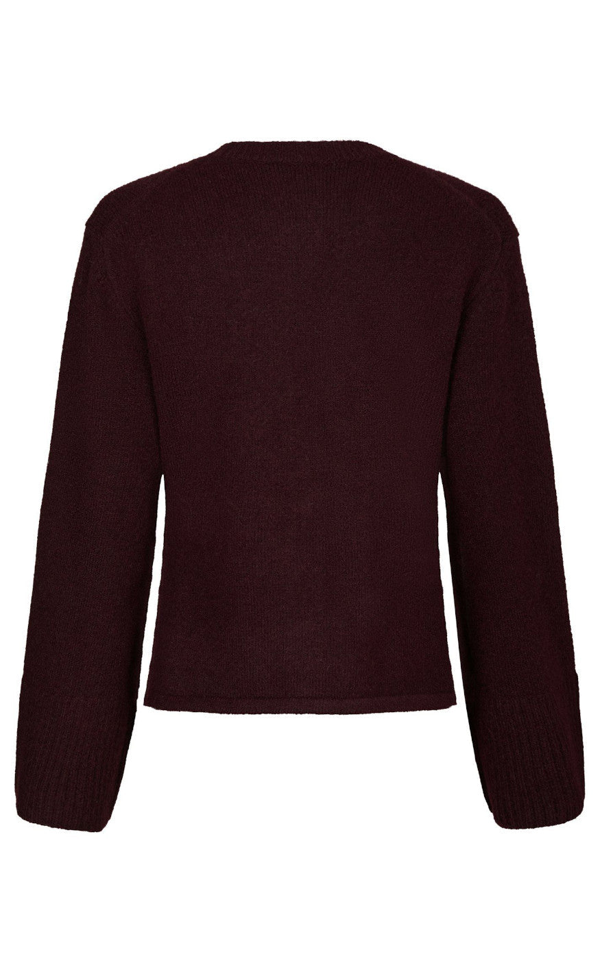Neo Noir Cardigan - Mixie - Wine
