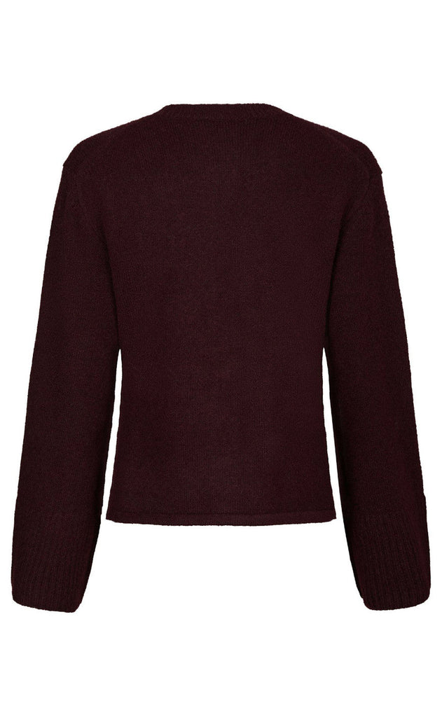 Neo Noir Cardigan - Mixie - Wine