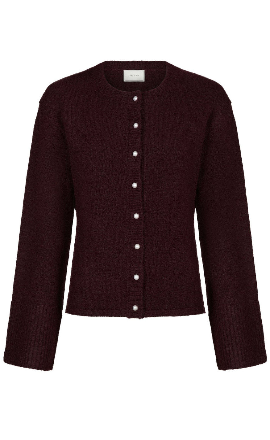 Neo Noir Cardigan - Mixie - Wine