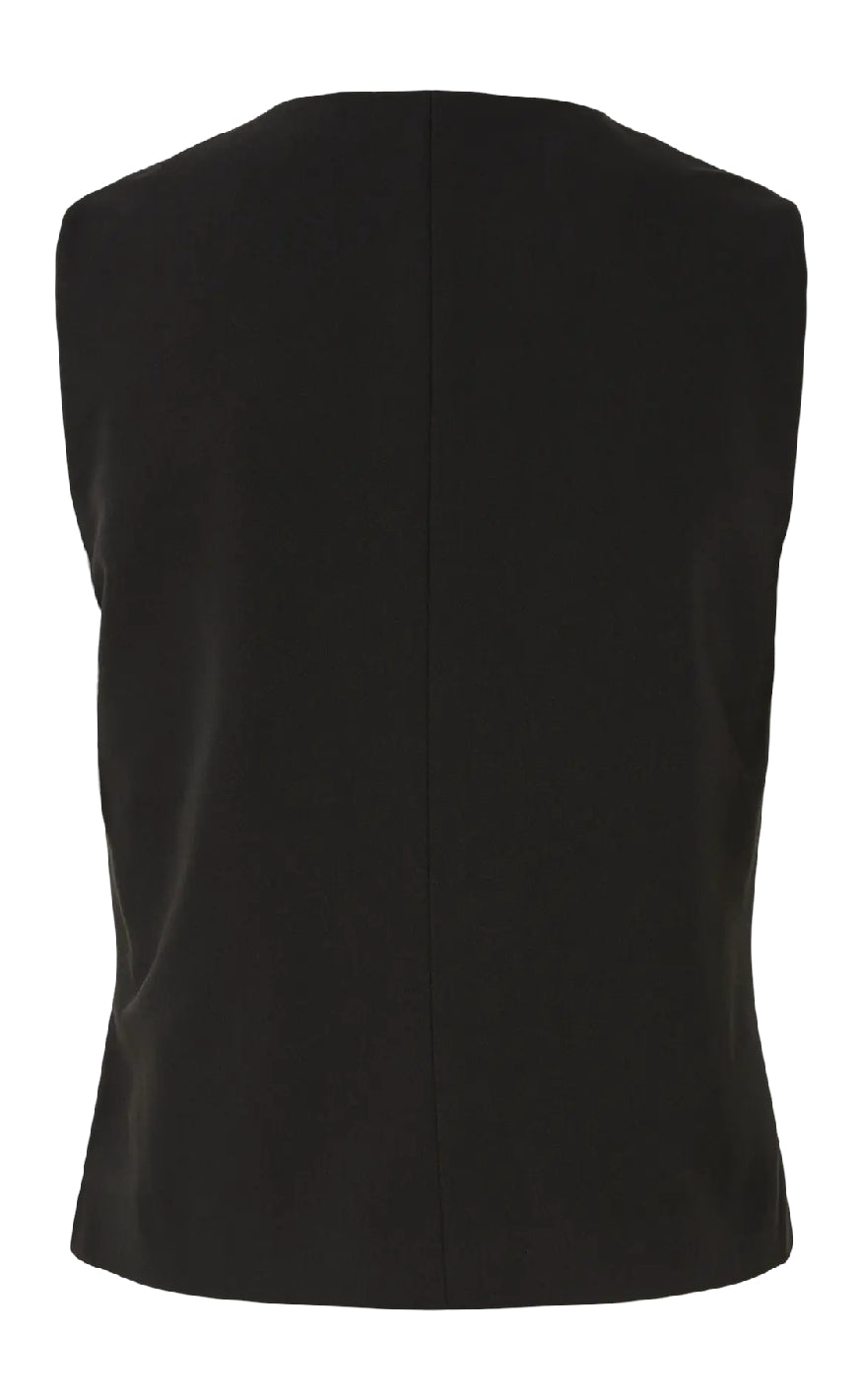 Pieces Topp - Frida Tie - Black