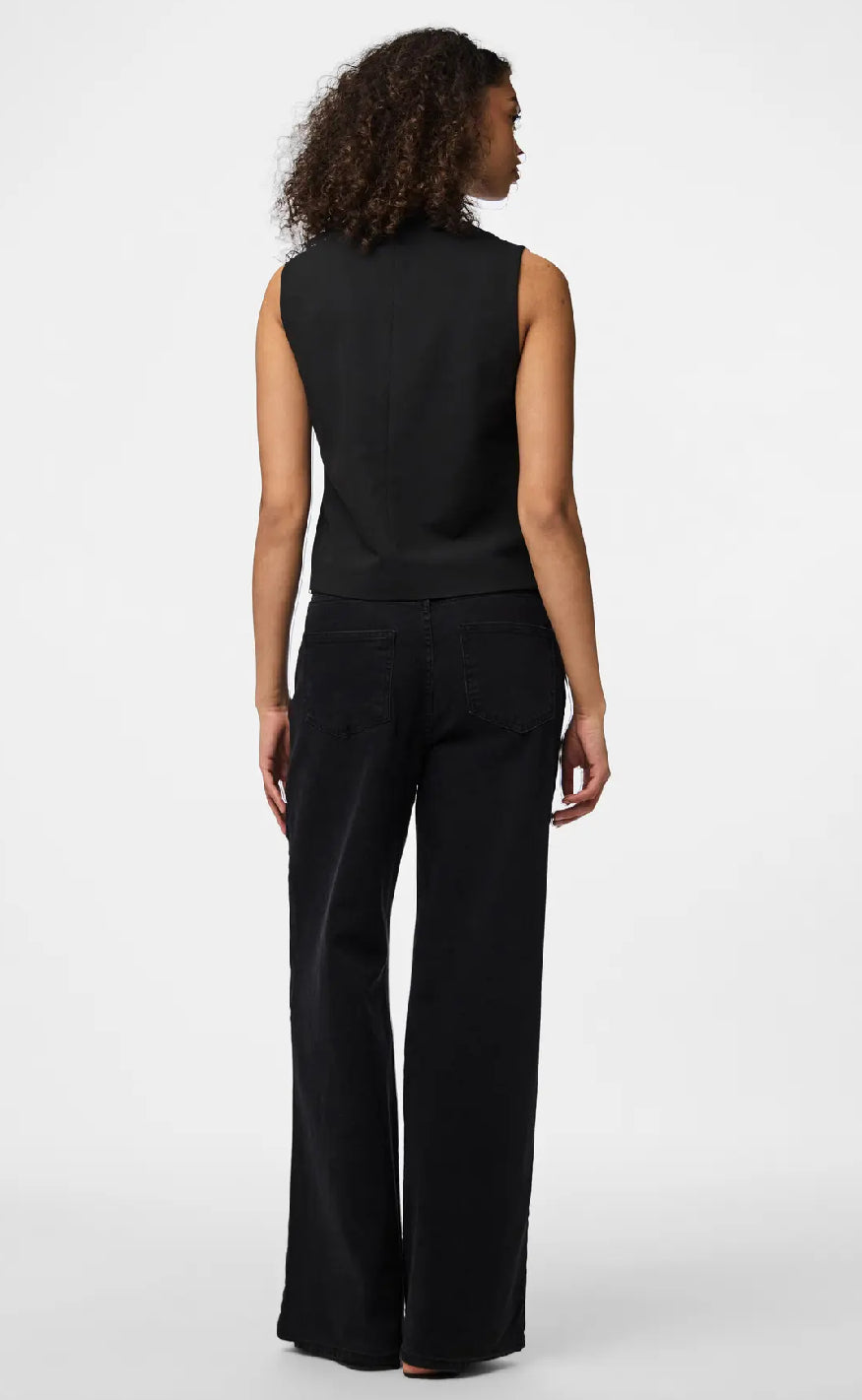 Pieces Topp - Frida Tie - Black