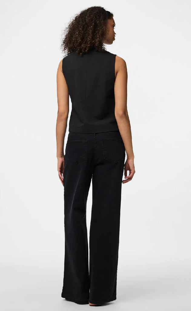 Pieces Topp - Frida Tie - Black