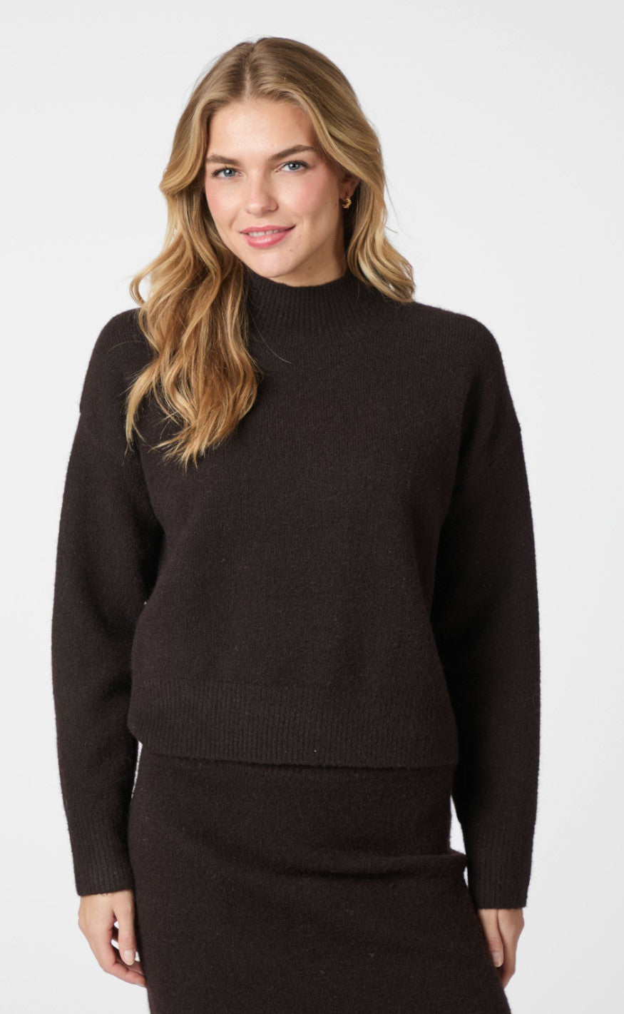 Neo Noir Bluse - Paulina - Dark Brown
