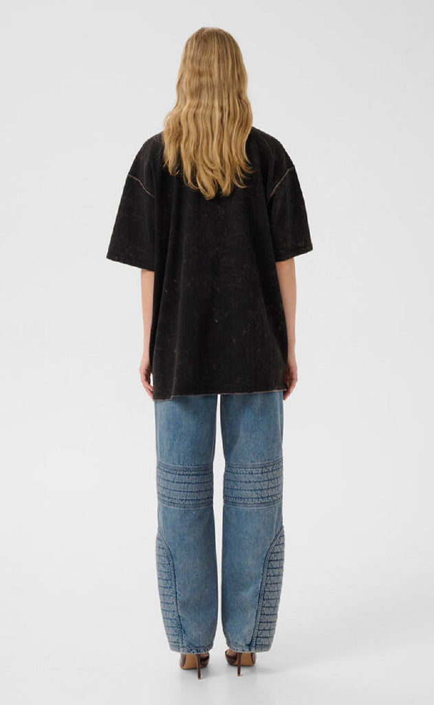 Gestuz T-shirt - Neia - Black Brown Washed